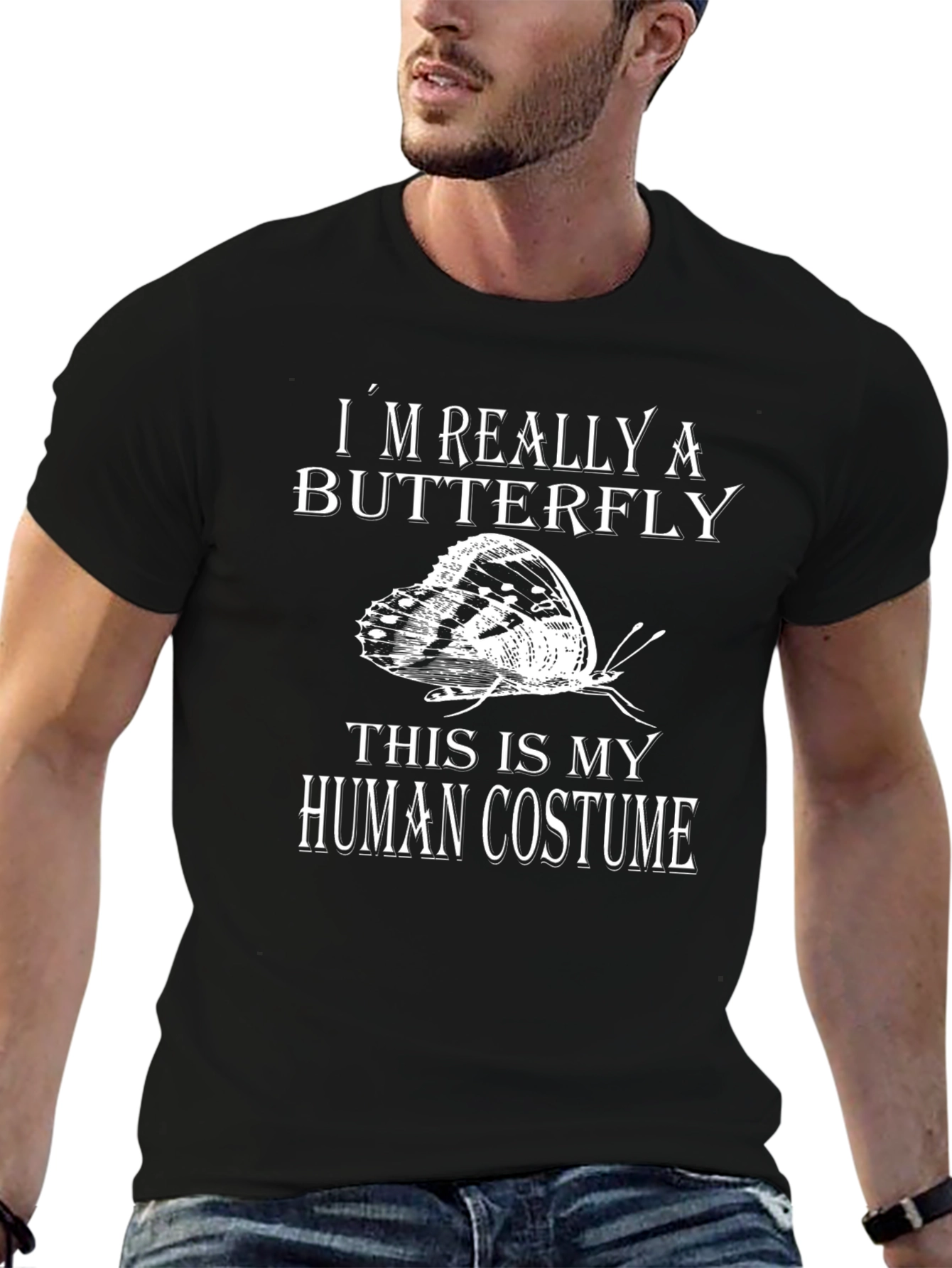 Butterfly Human Costume Funny Graphic Tee