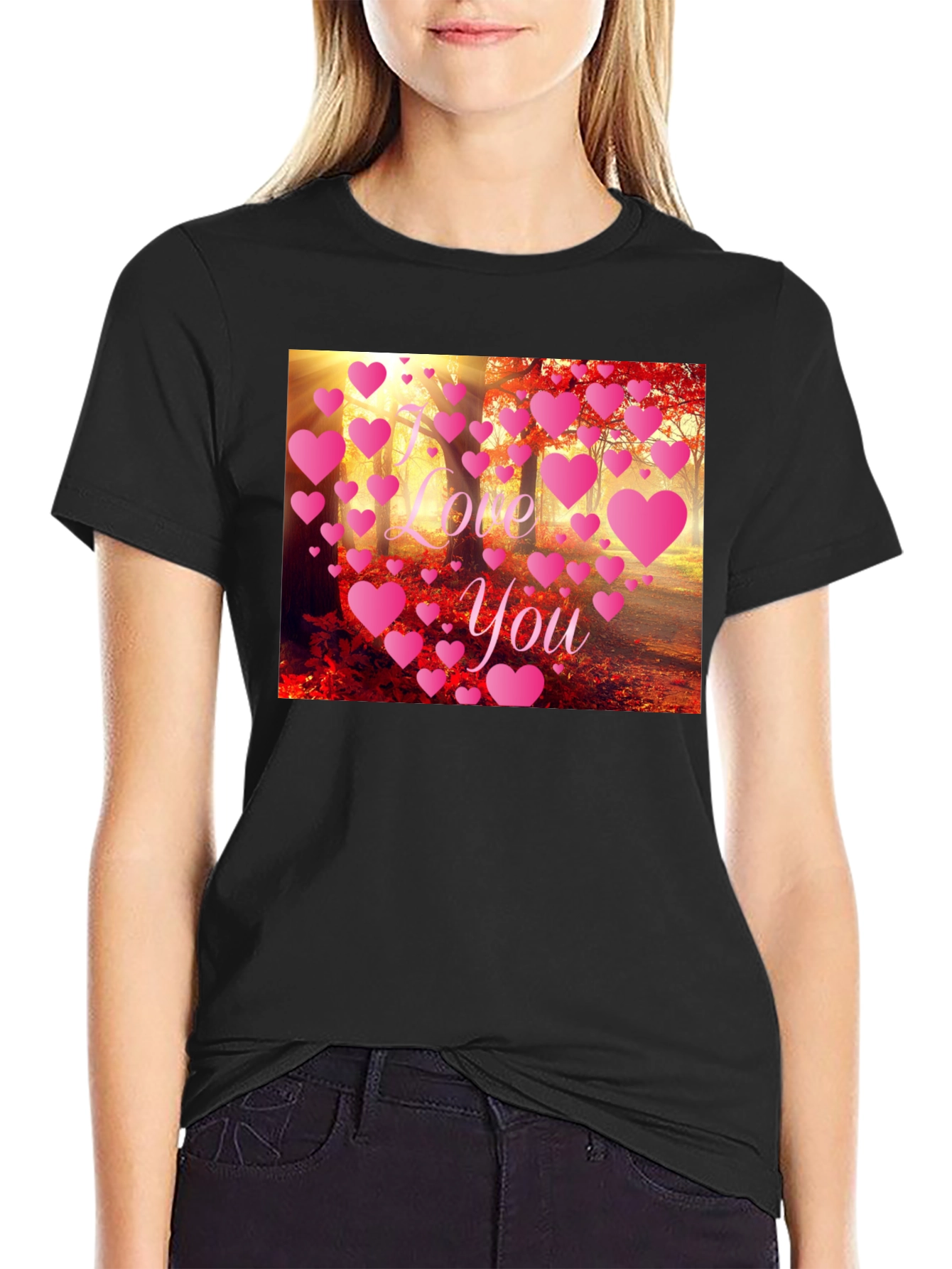 I Love You Forest Heart Graphic Tee