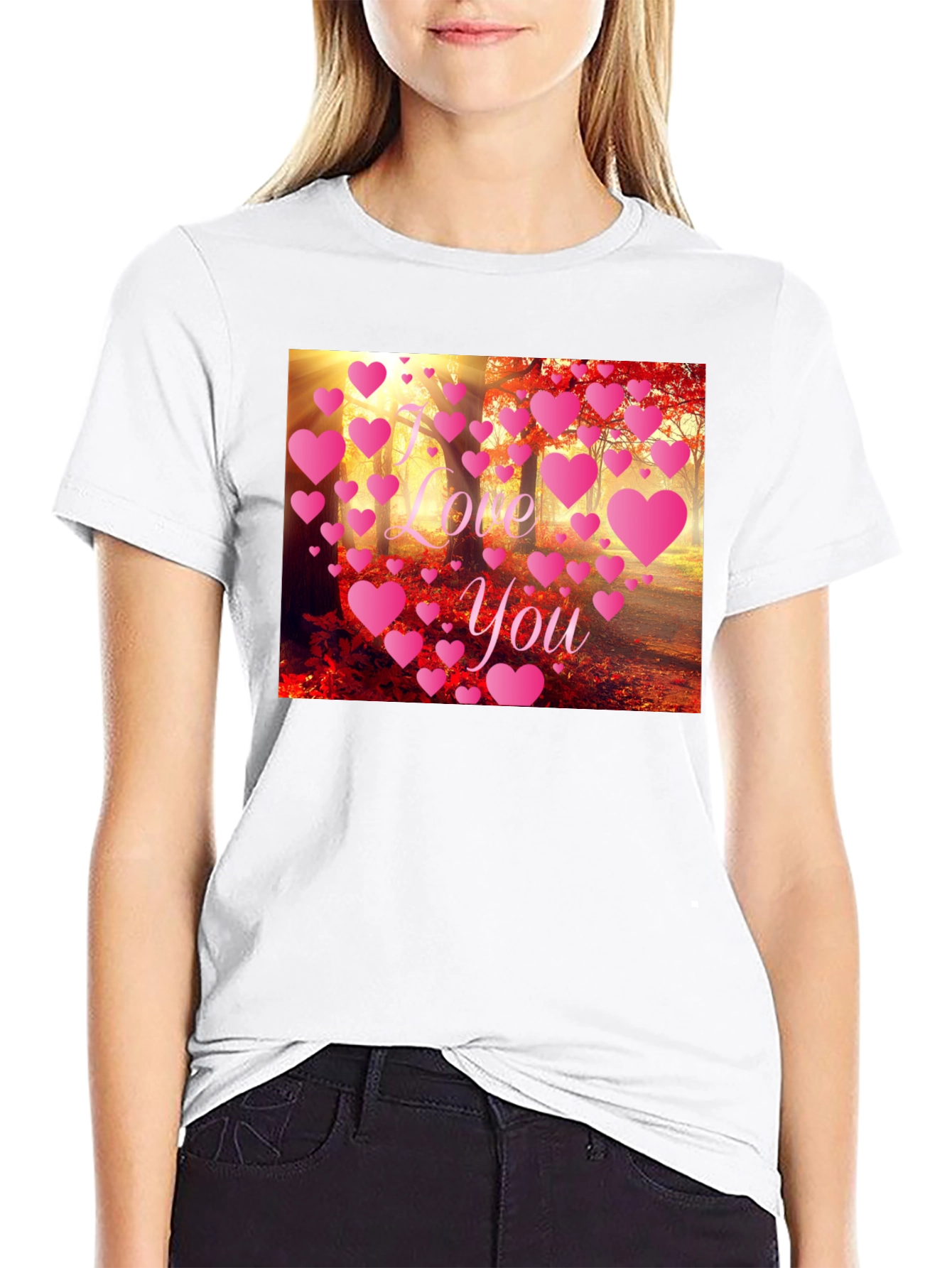 I Love You Forest Heart Graphic Tee