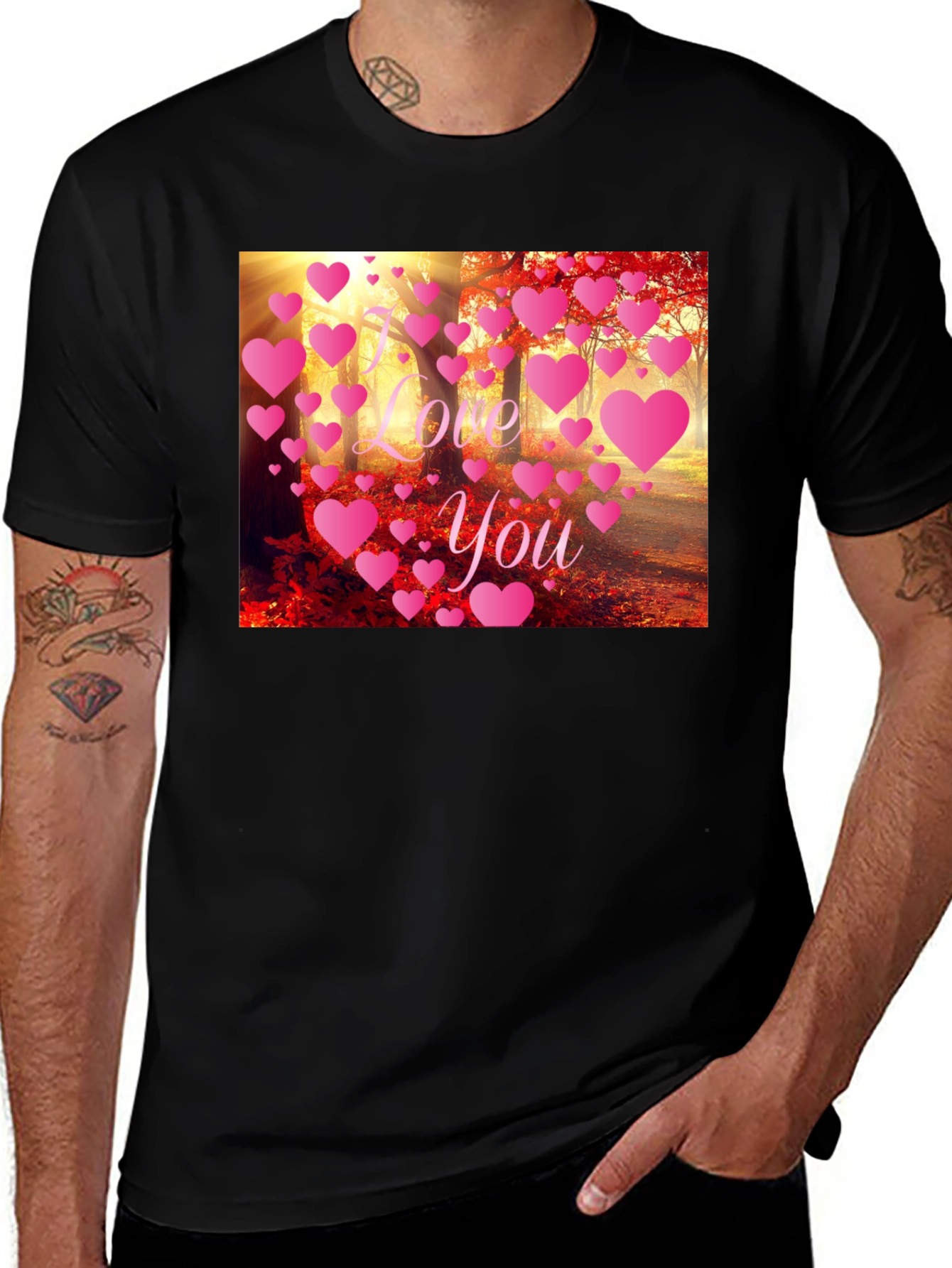 I Love You Forest Heart Graphic Tee