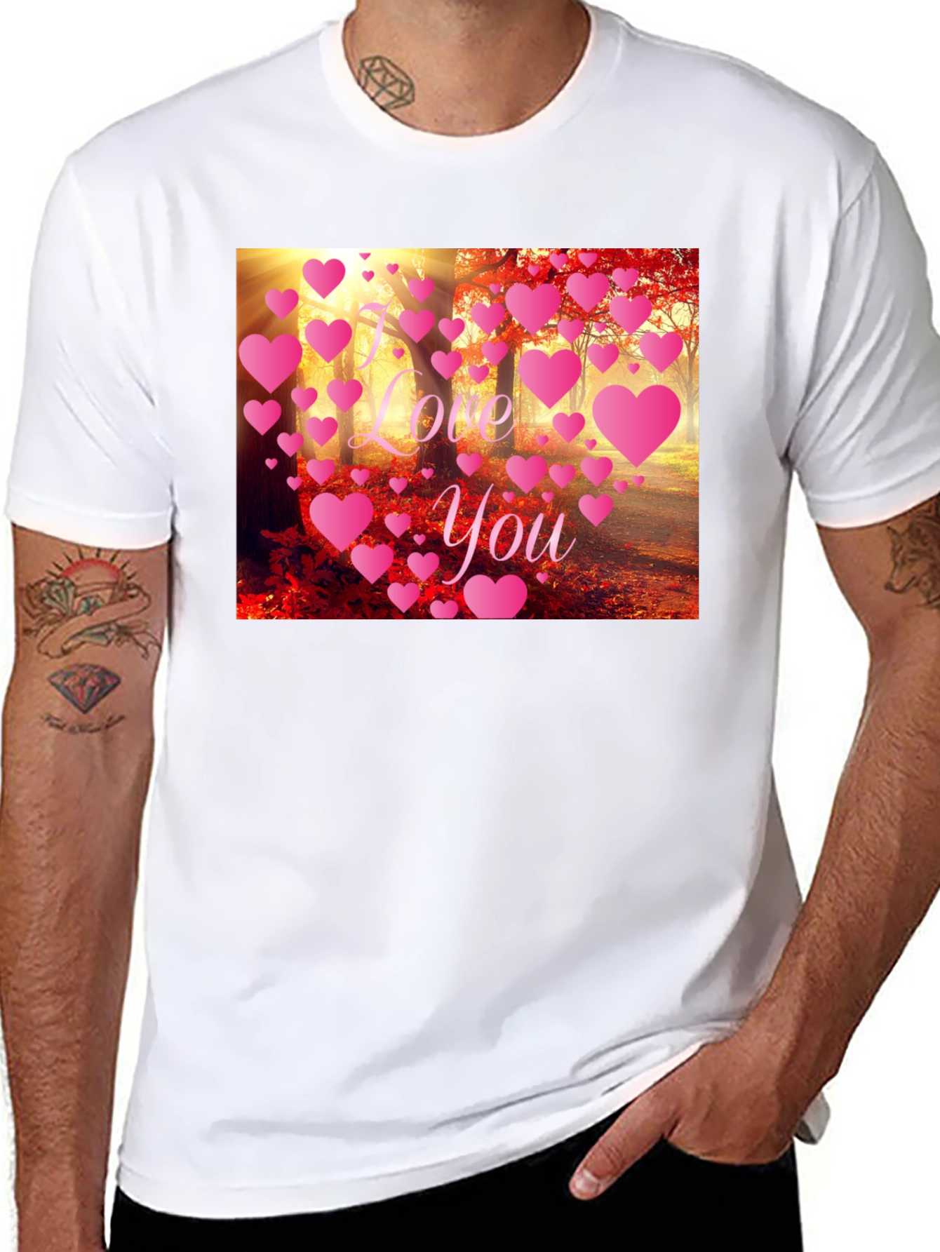 I Love You Forest Heart Graphic Tee