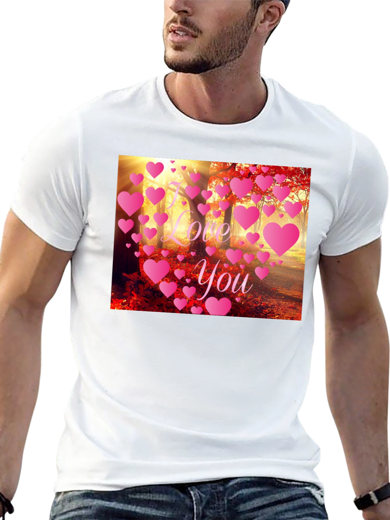I Love You Forest Heart Graphic Tee