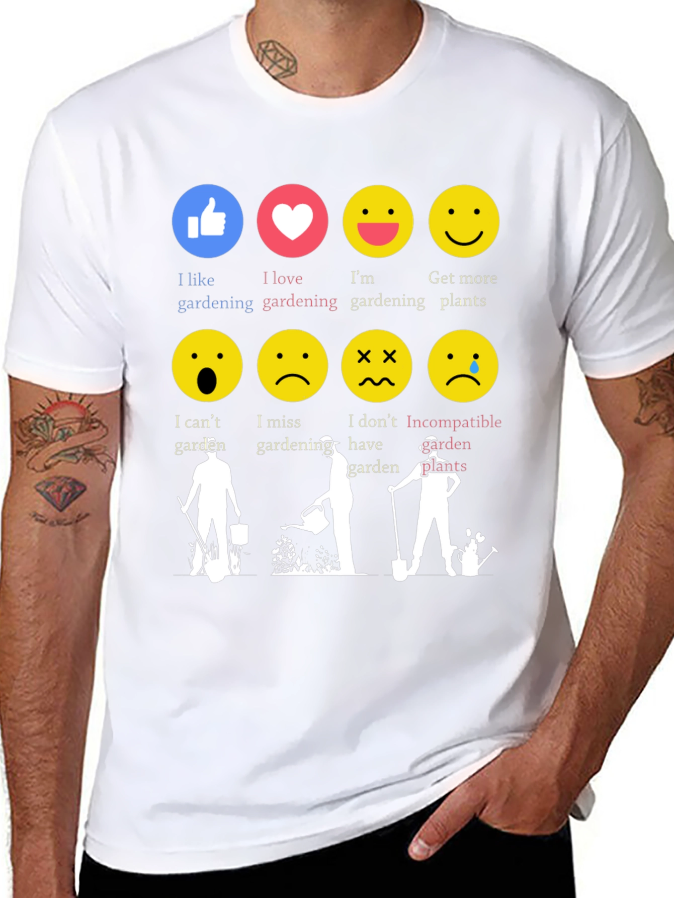 Gardening Emotion T-Shirt Funny Gardener Tee