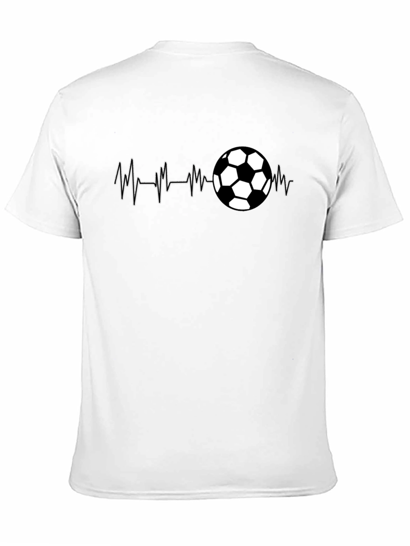 Soccer Heartbeat T-Shirt - Black