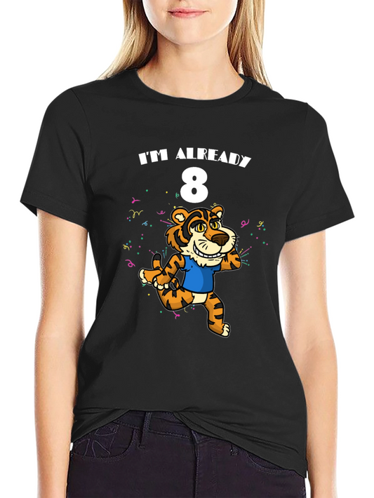 Im Already 8 T-Shirt - Tiger Birthday Tee