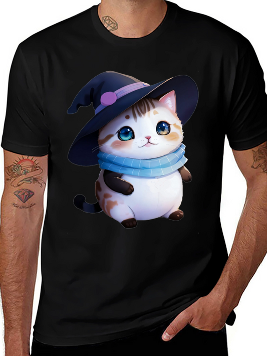 Cute Witch Cat T-Shirt - Halloween Apparel