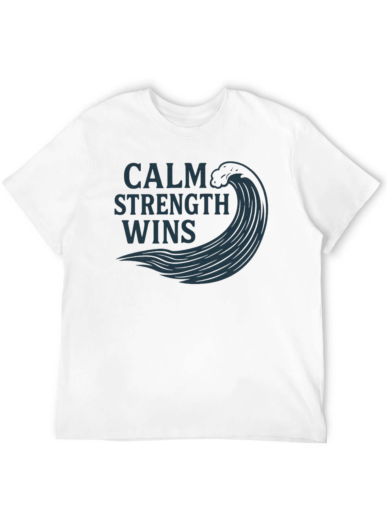 Calm Strength Wins Graphic Tee - Mens Black T-Shirt