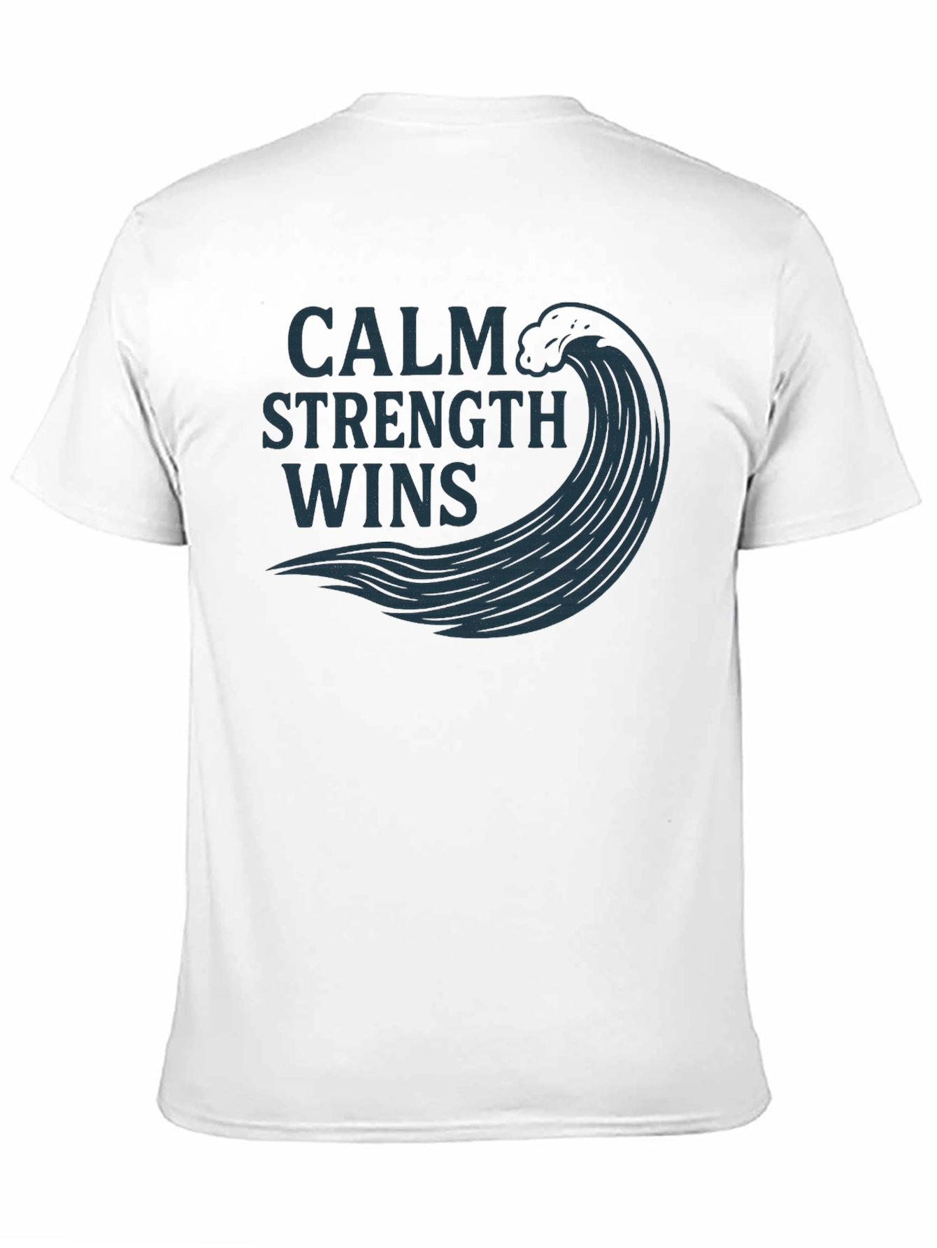 Calm Strength Wins Graphic Tee - Mens Black T-Shirt
