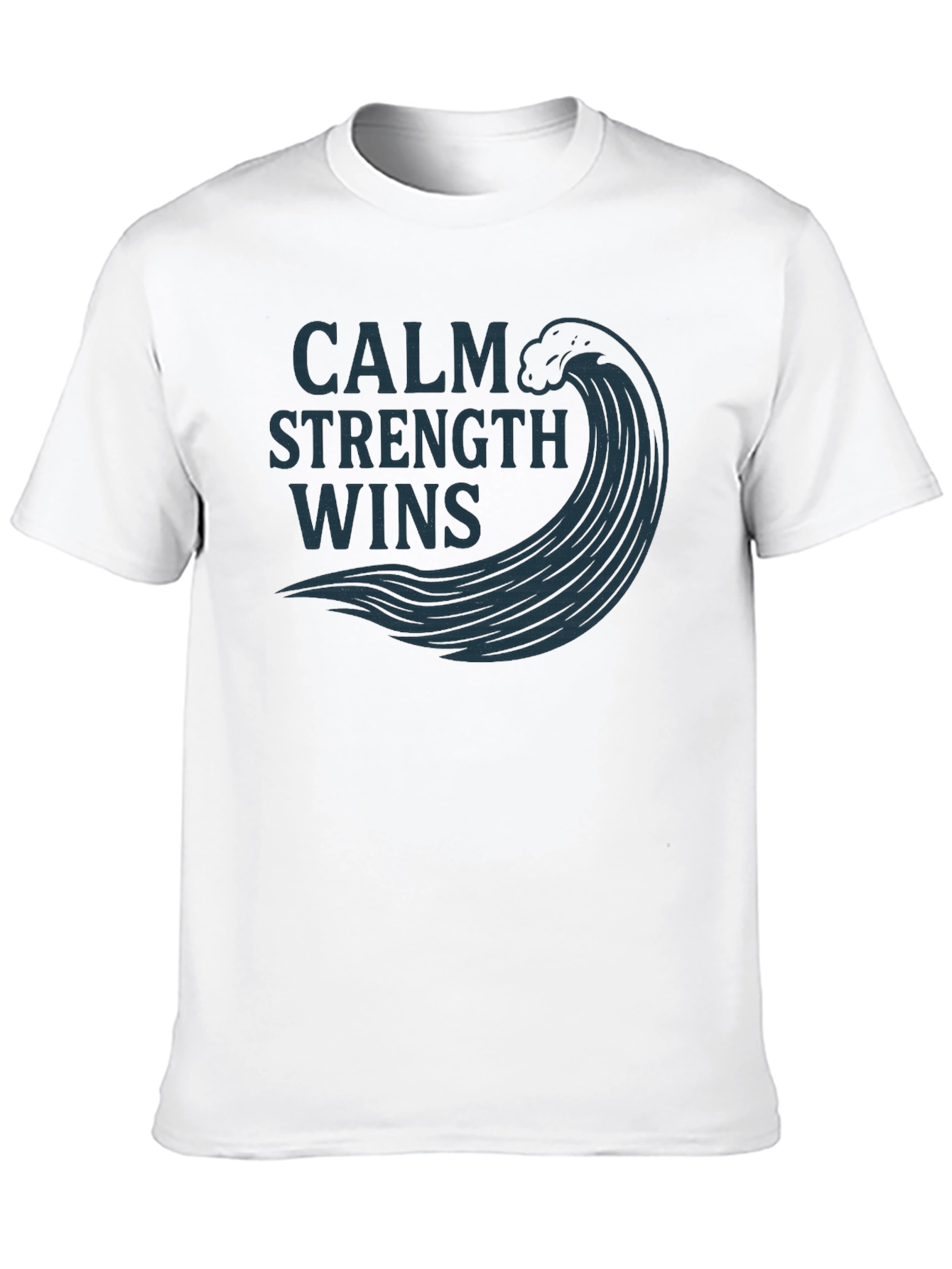 Calm Strength Wins Graphic Tee - Mens Black T-Shirt