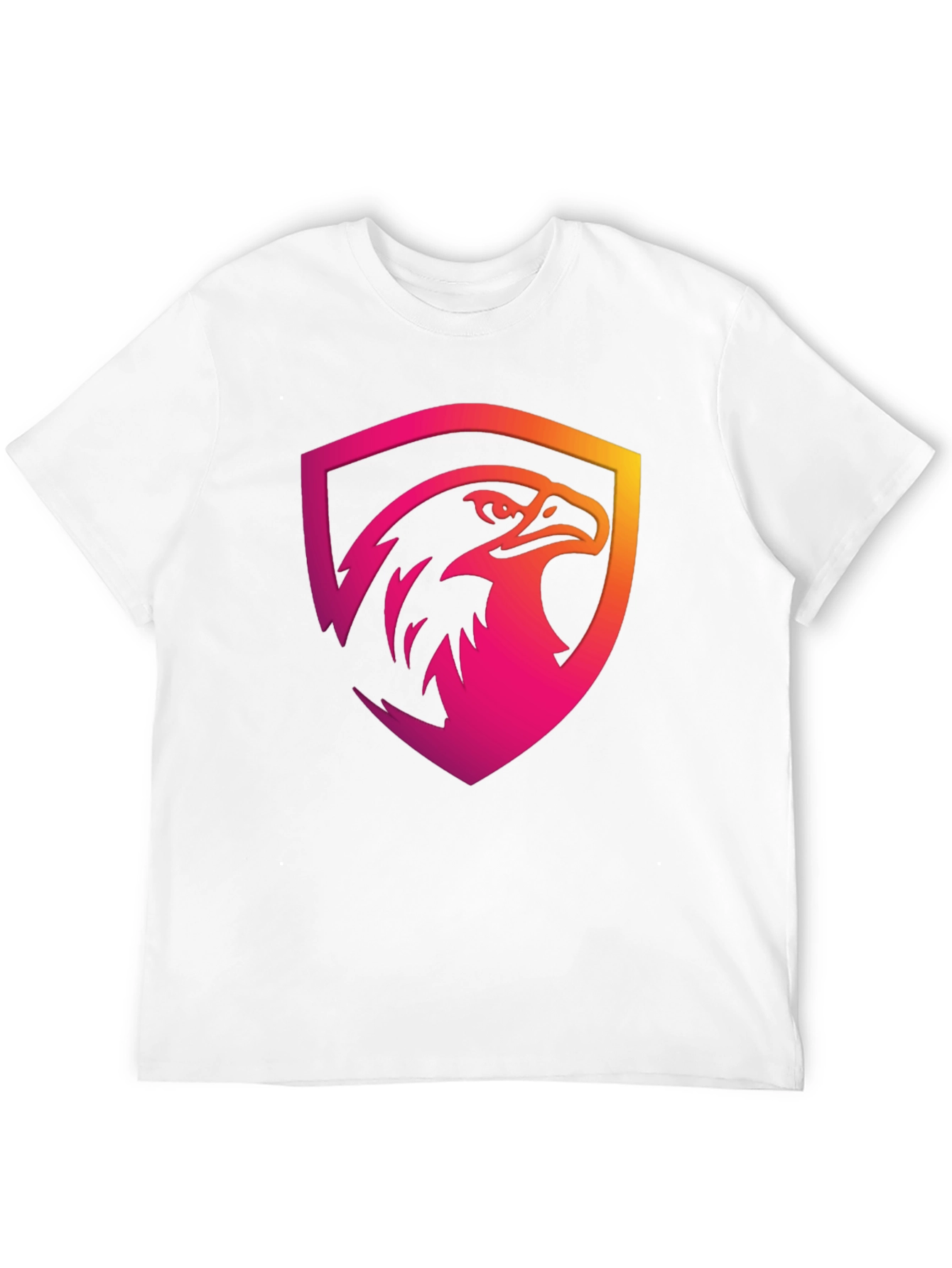 Gradient Eagle Shield Graphic Black T-Shirt