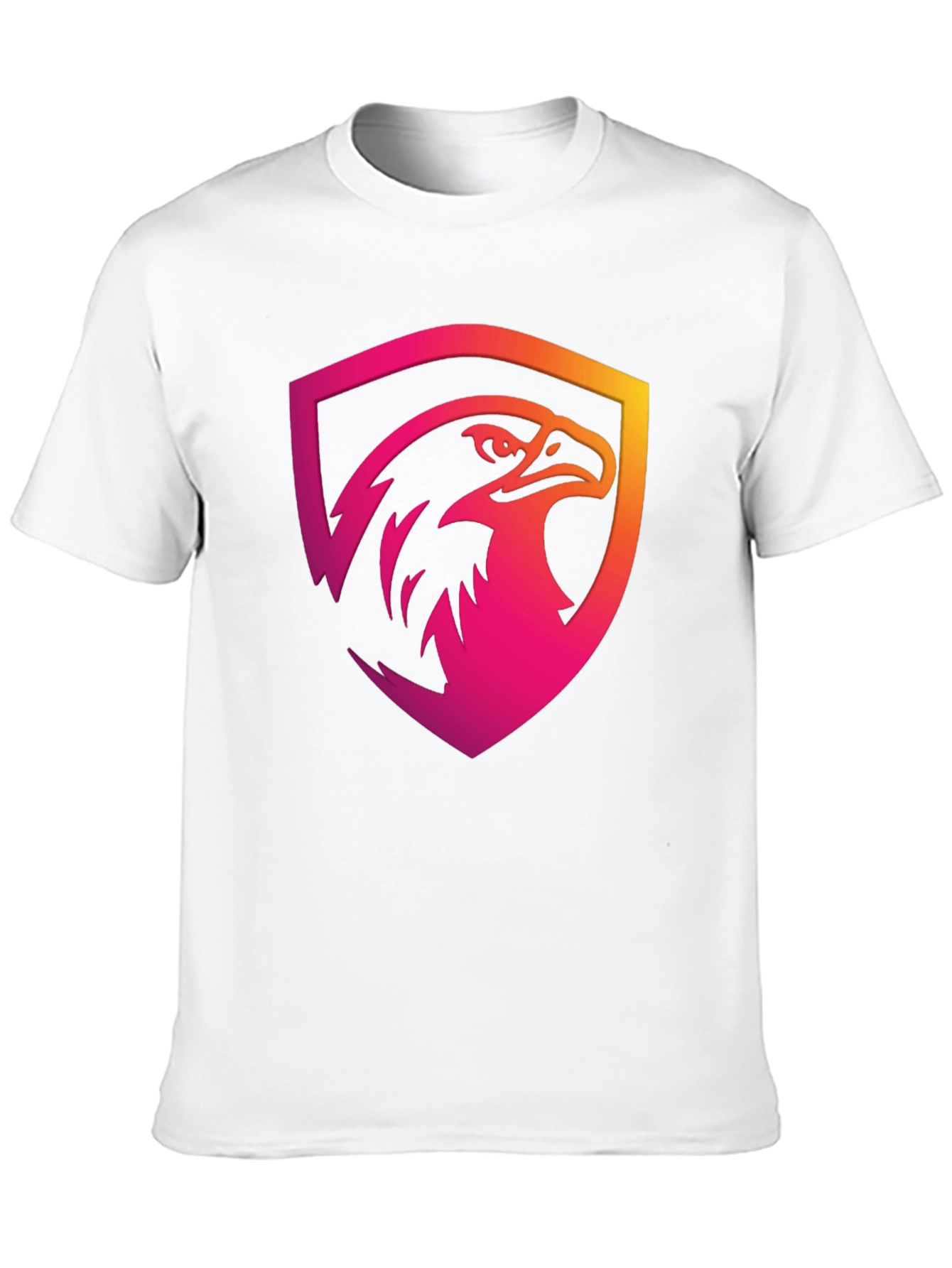 Gradient Eagle Shield Graphic Black T-Shirt