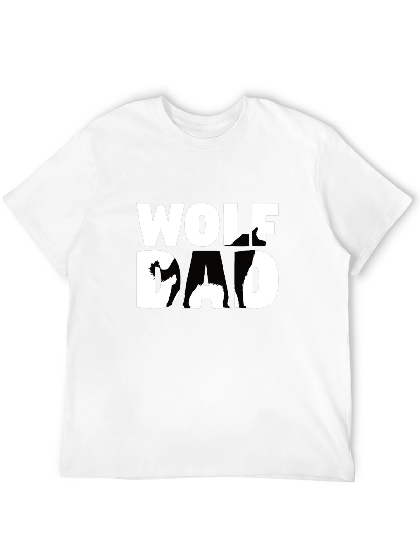 Wolf Dad Graphic T-Shirt - Black Cotton Tee