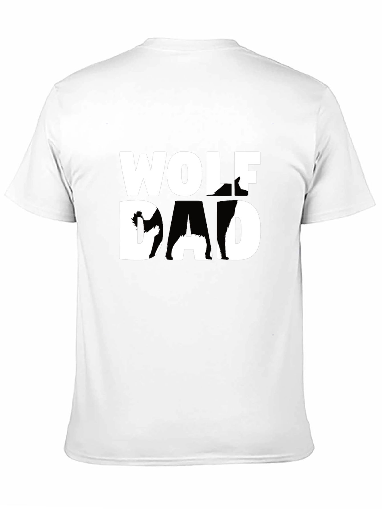 Wolf Dad Graphic T-Shirt - Black Cotton Tee
