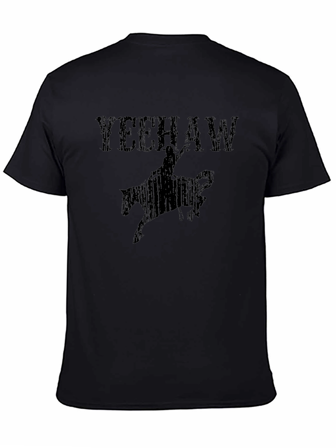 Yeehaw Cowboy Rodeo Graphic Tee - Black