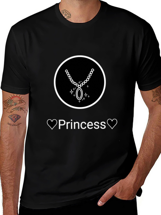 Princess Necklace Graphic Tee - Black T-Shirt