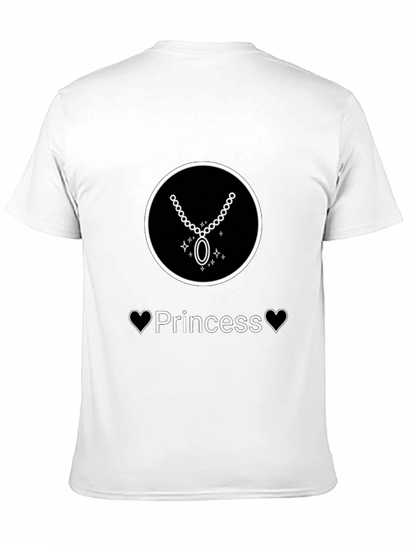 Princess Necklace Graphic Tee - Black T-Shirt