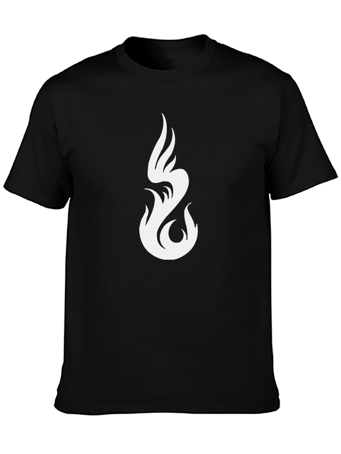 Flame Graphic Black Tee - Modern Style