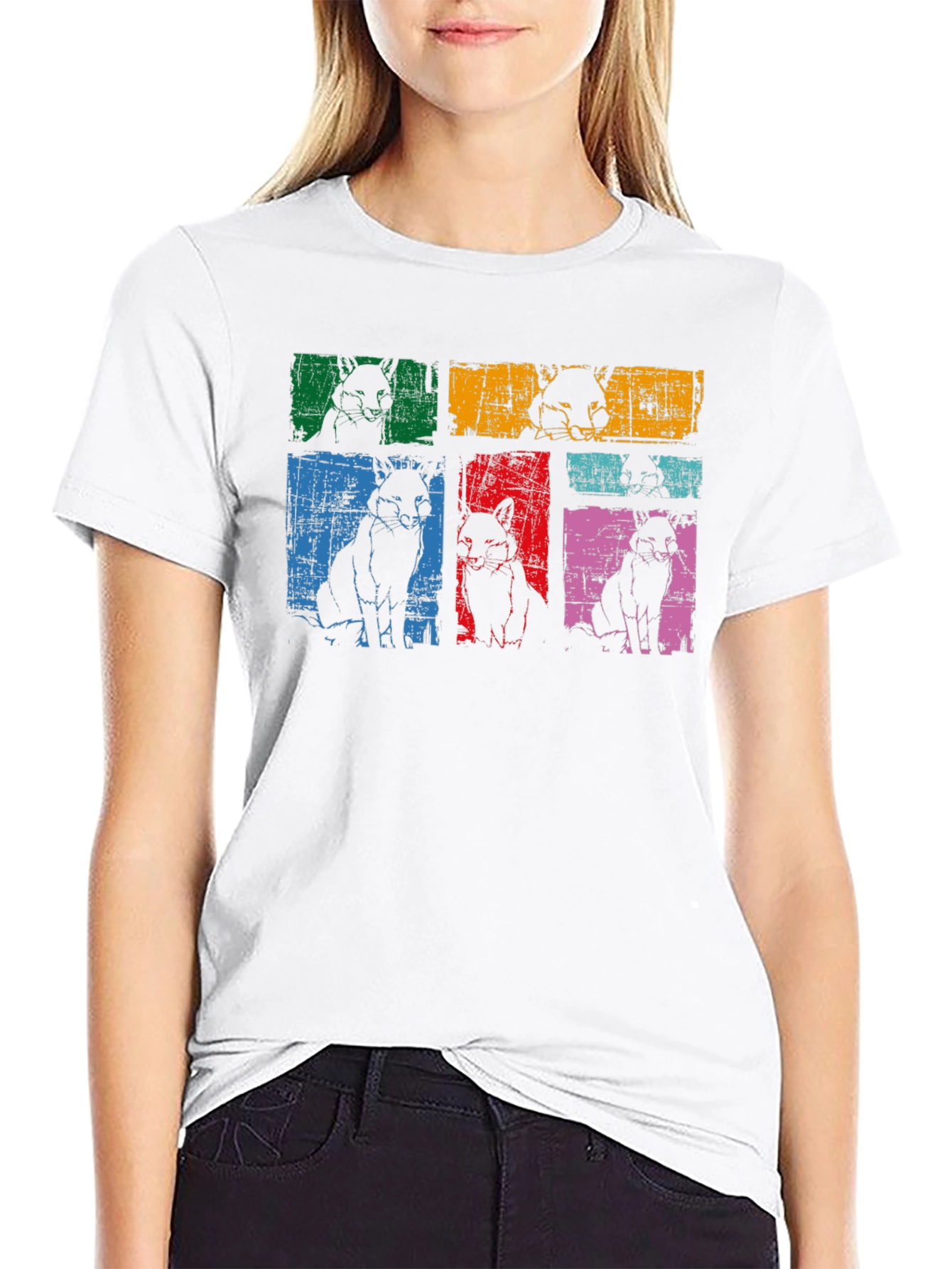 Retro Dog Pop Art Black T-Shirt