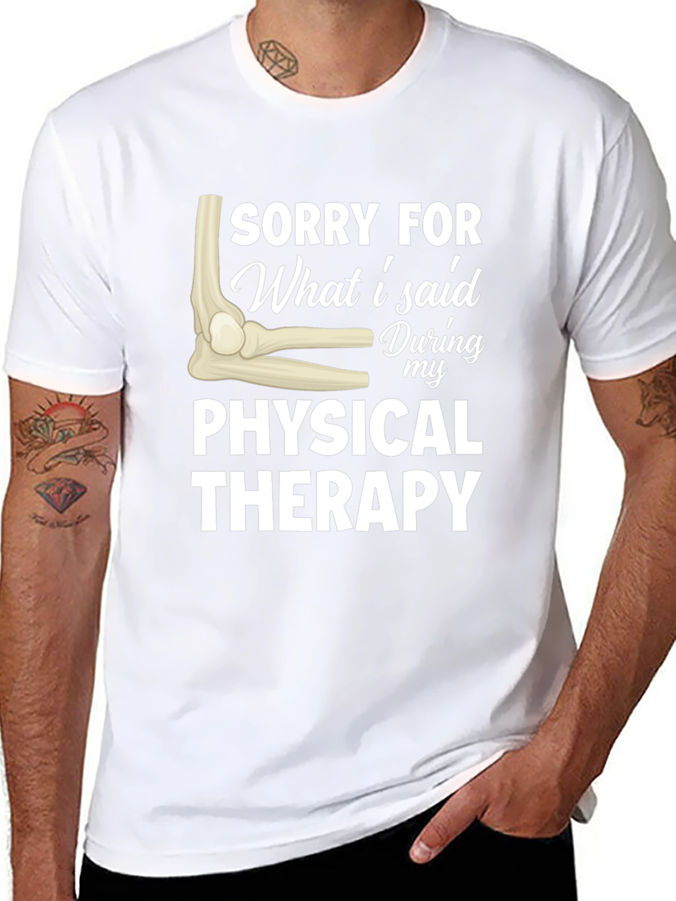 Funny Physical Therapy Sorry Elbow Graphic T-Shirt