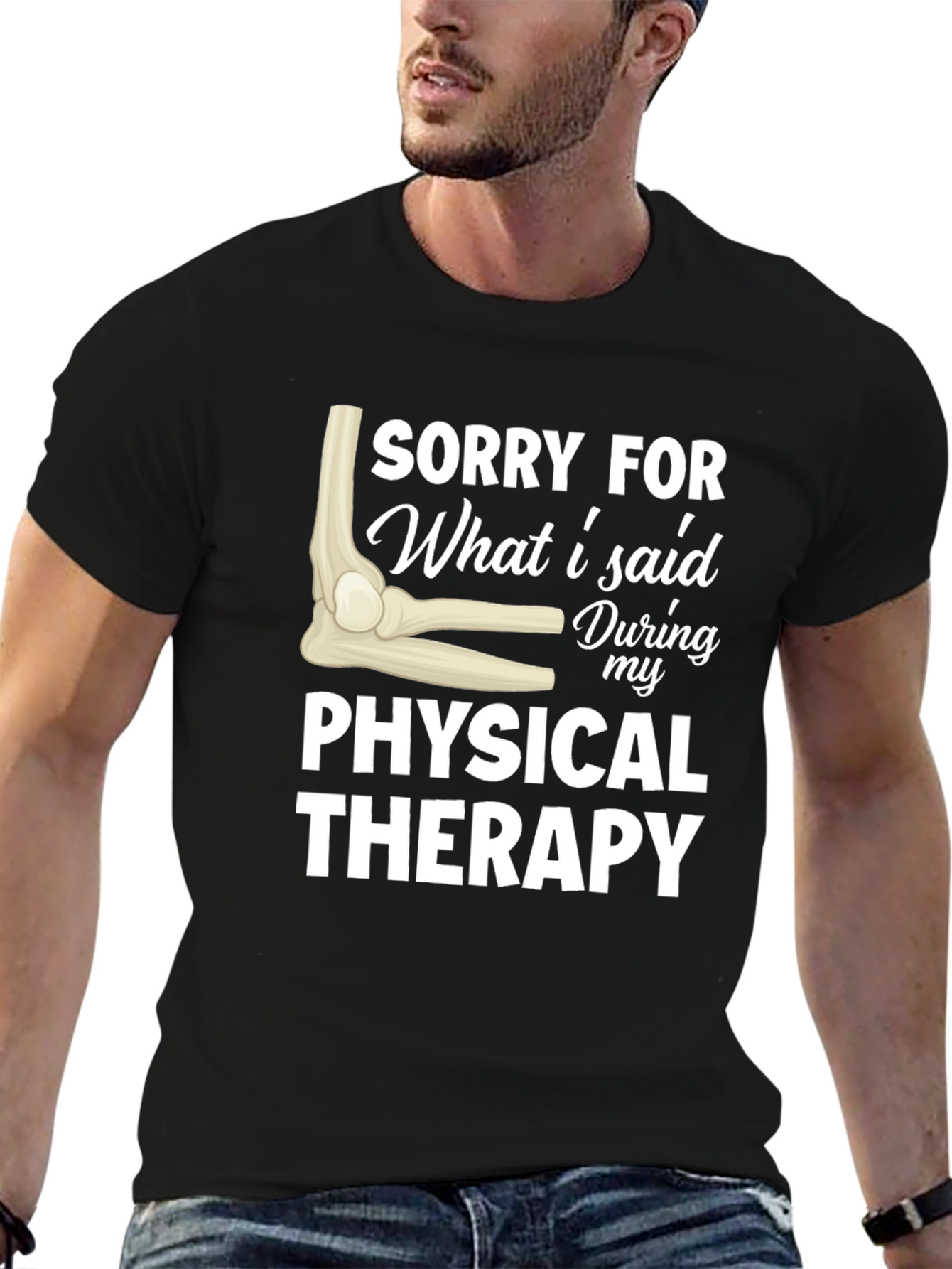Funny Physical Therapy Sorry Elbow Graphic T-Shirt