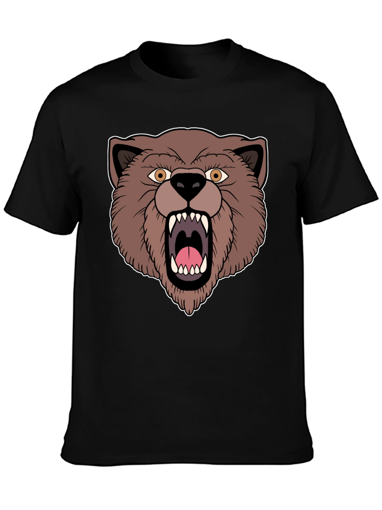 Grizzly Bear Graphic T-Shirt - Black