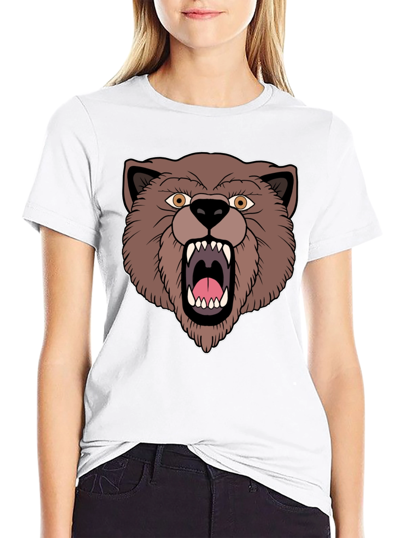 Grizzly Bear Graphic T-Shirt - Black