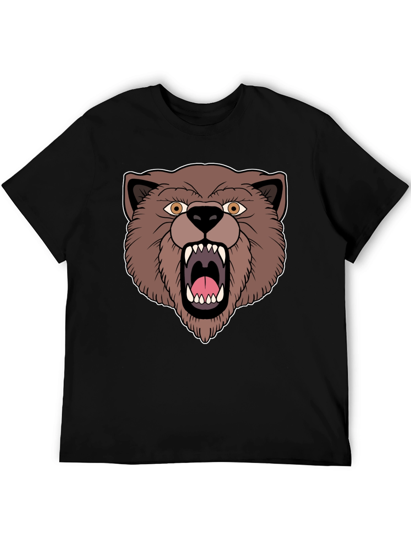 Grizzly Bear Graphic T-Shirt - Black