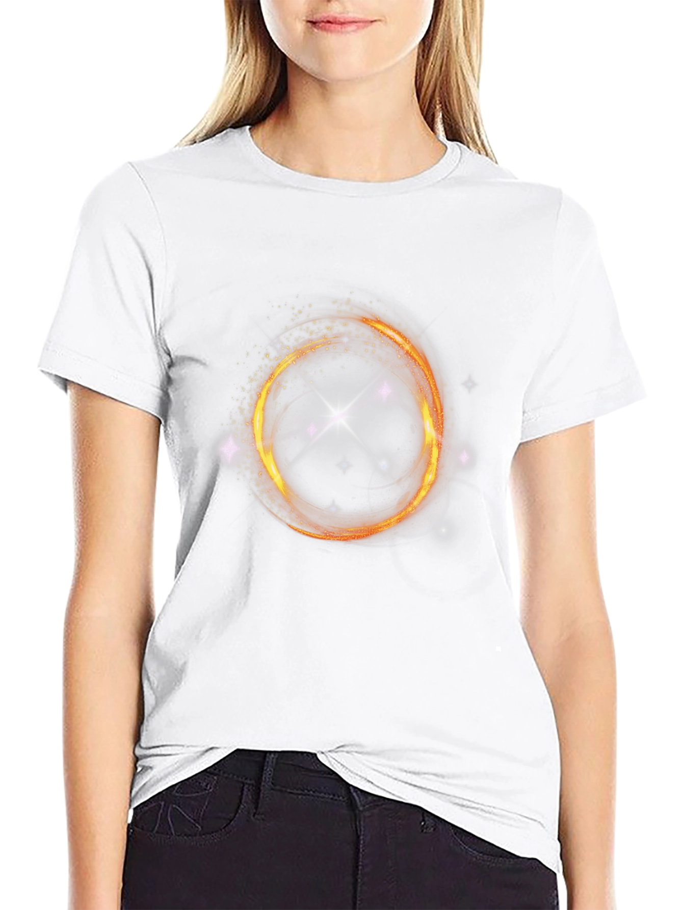 Mystic Star Ring Graphic Black T-Shirt