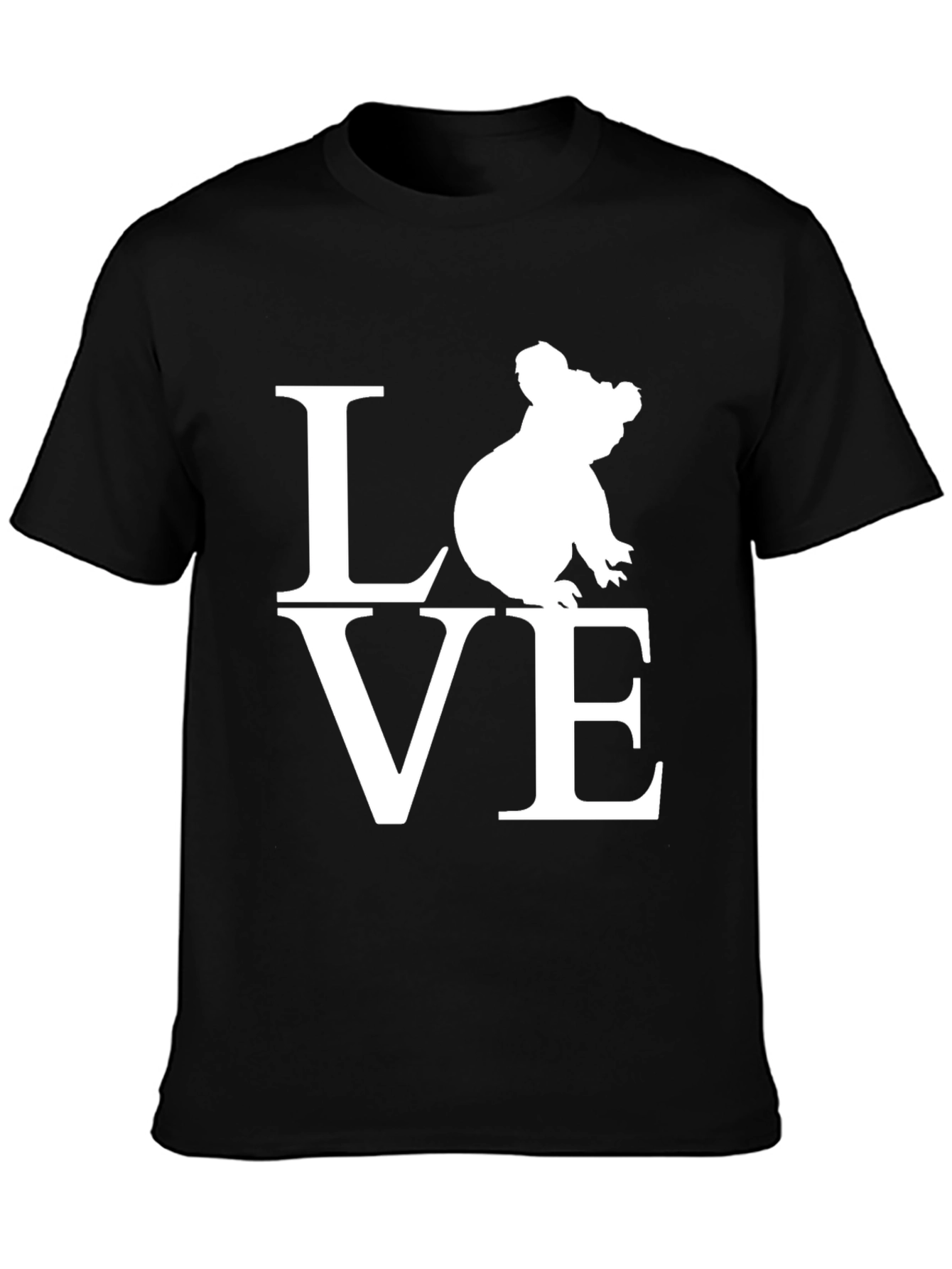 Koala Love Graphic T-Shirt - Black