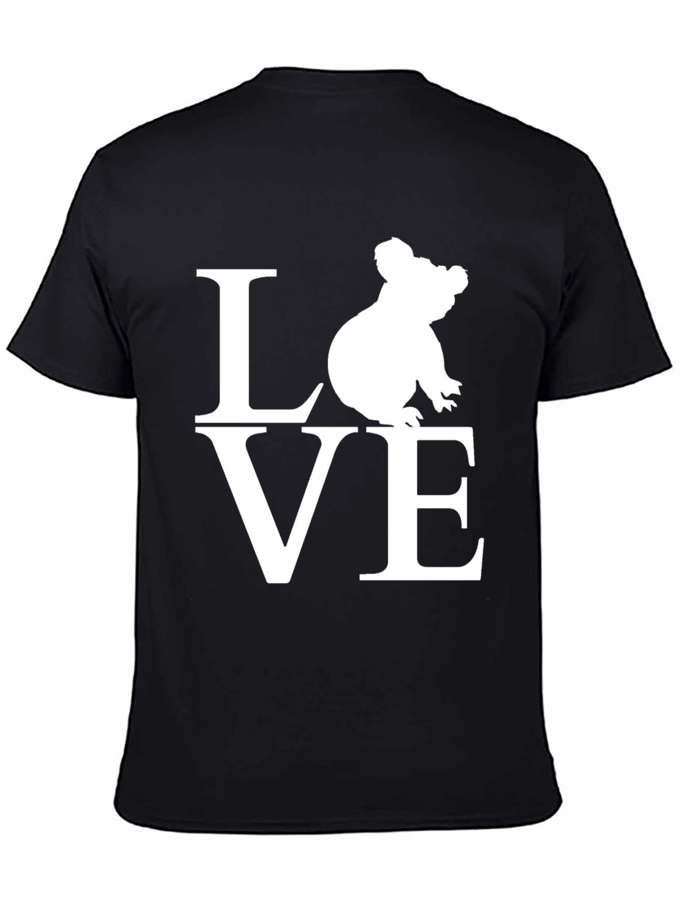 Koala Love Graphic T-Shirt - Black