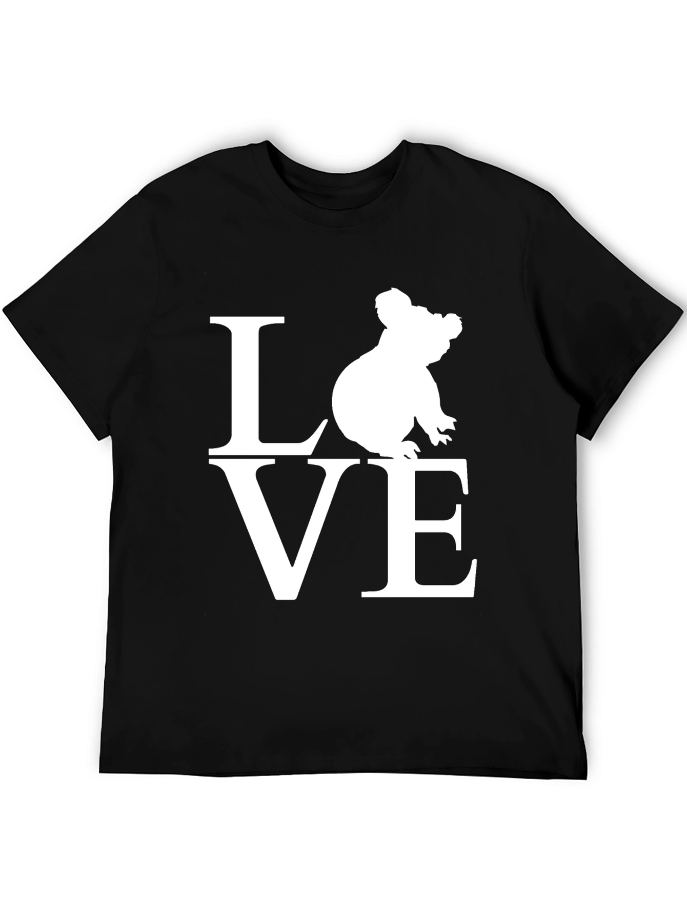 Koala Love Graphic T-Shirt - Black
