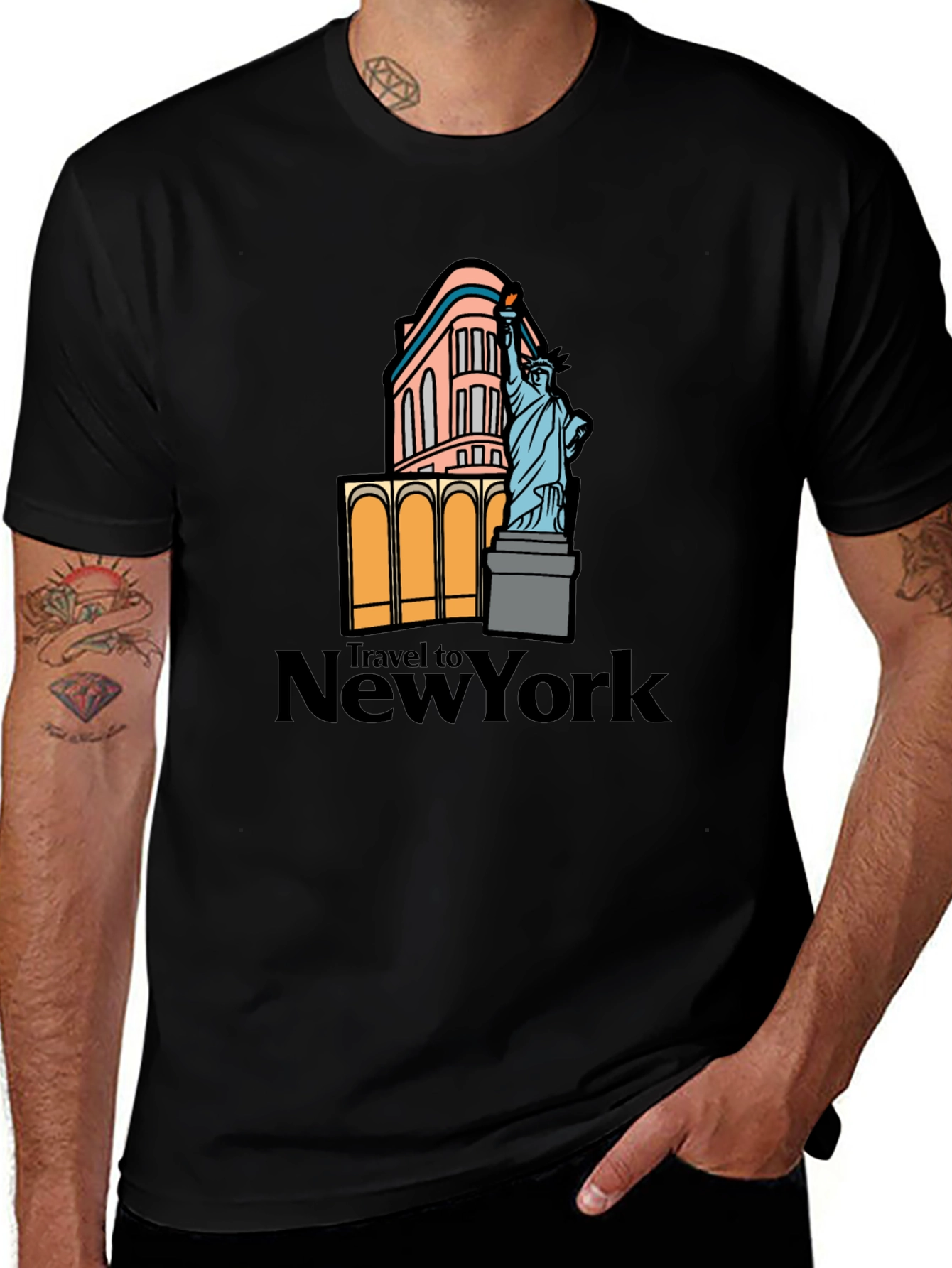 NYC Landmark Graphic T-Shirt
