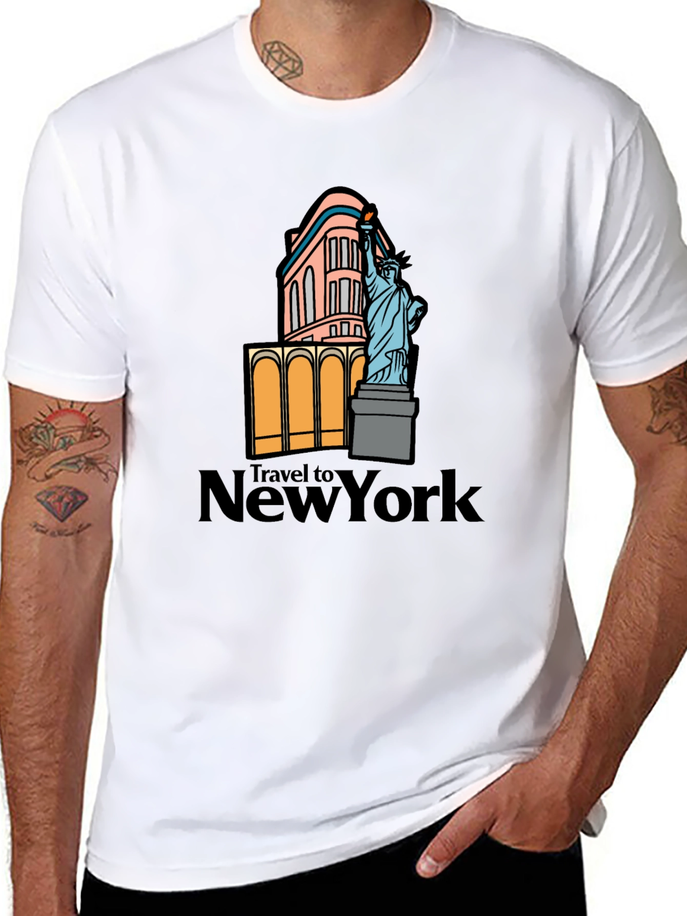 NYC Landmark Graphic T-Shirt