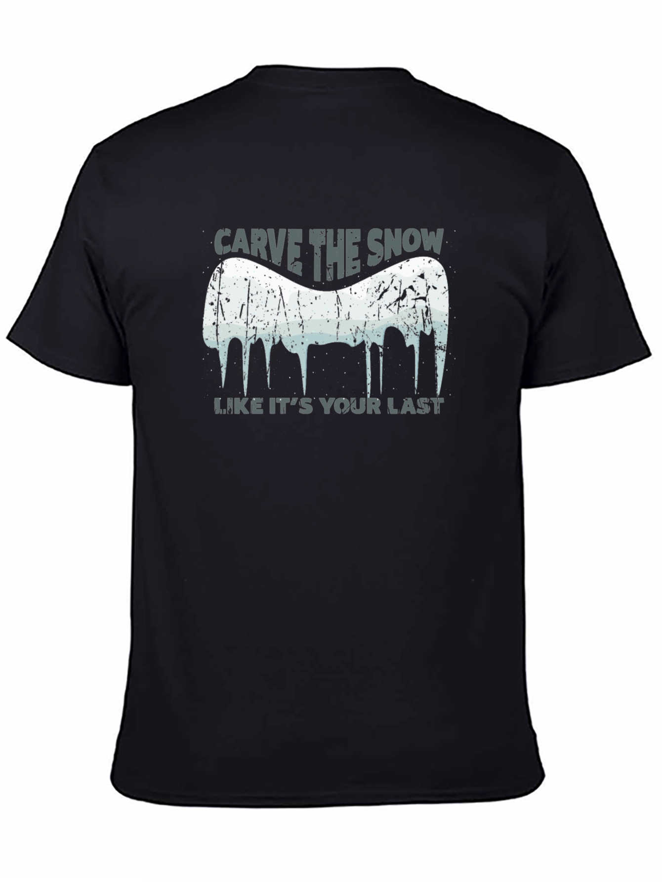 Carve the Snow Black T-Shirt