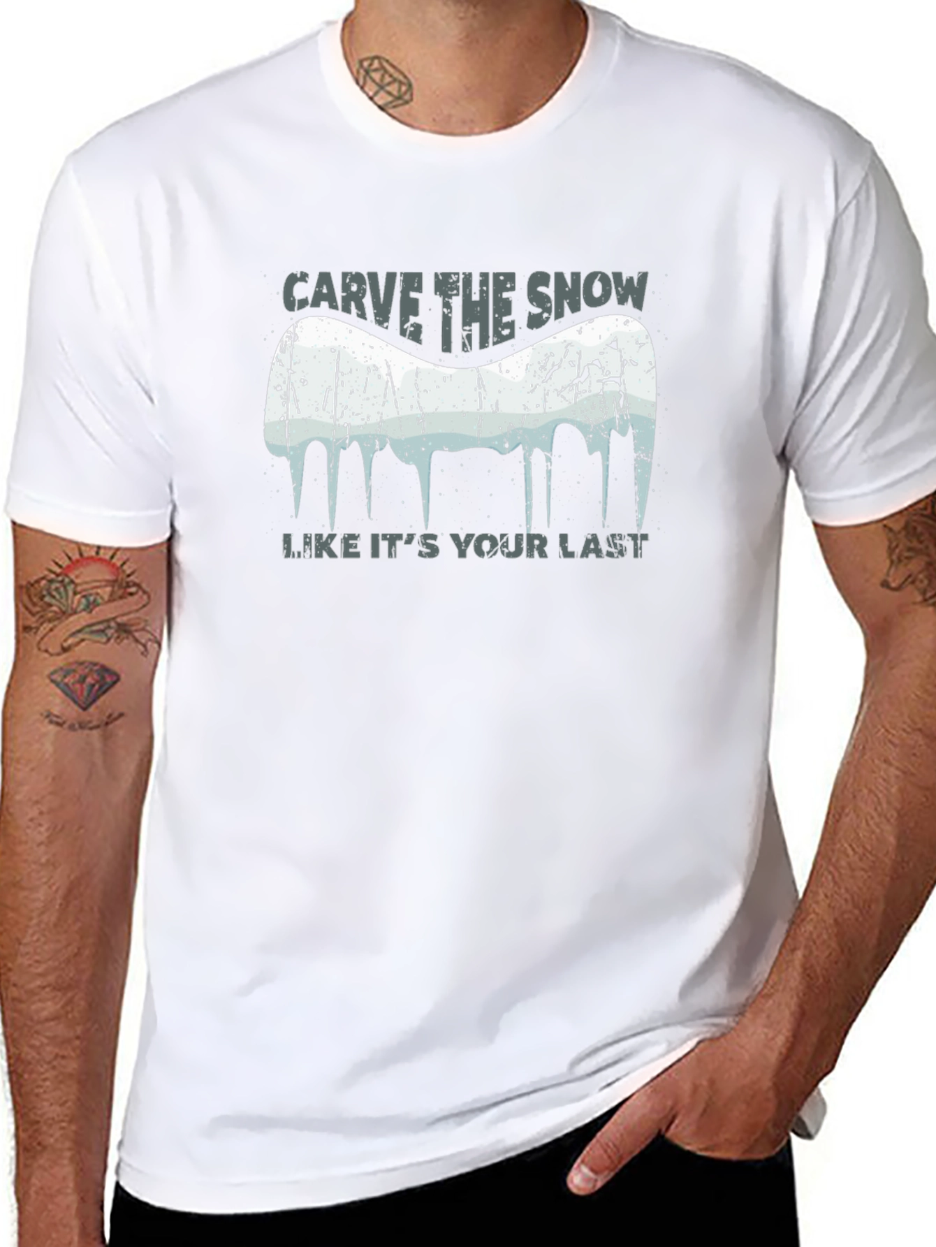 Carve the Snow Black T-Shirt
