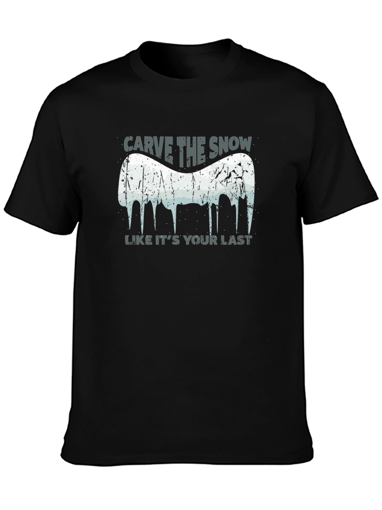 Carve the Snow Black T-Shirt