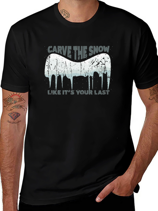 Carve the Snow Black T-Shirt