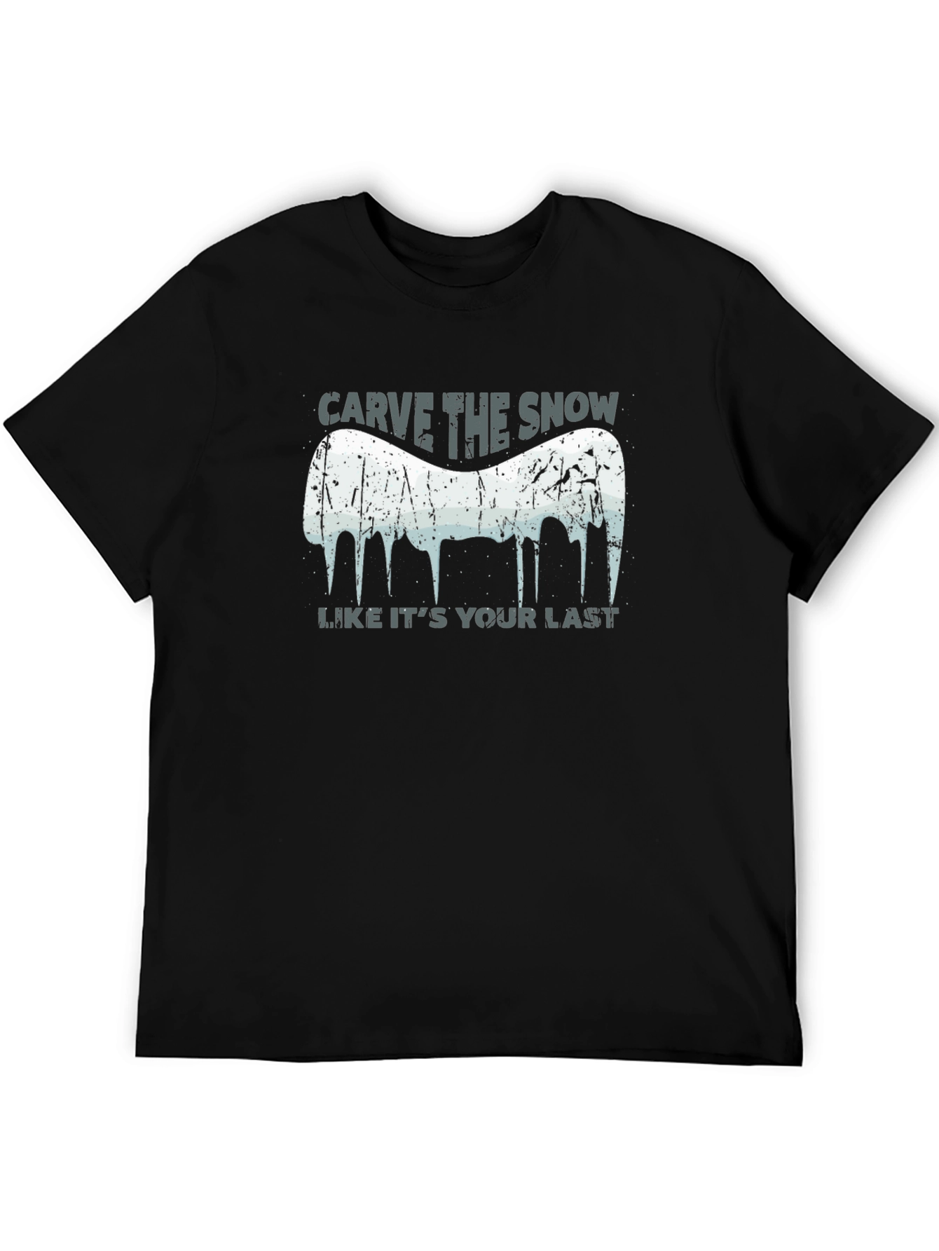 Carve the Snow Black T-Shirt