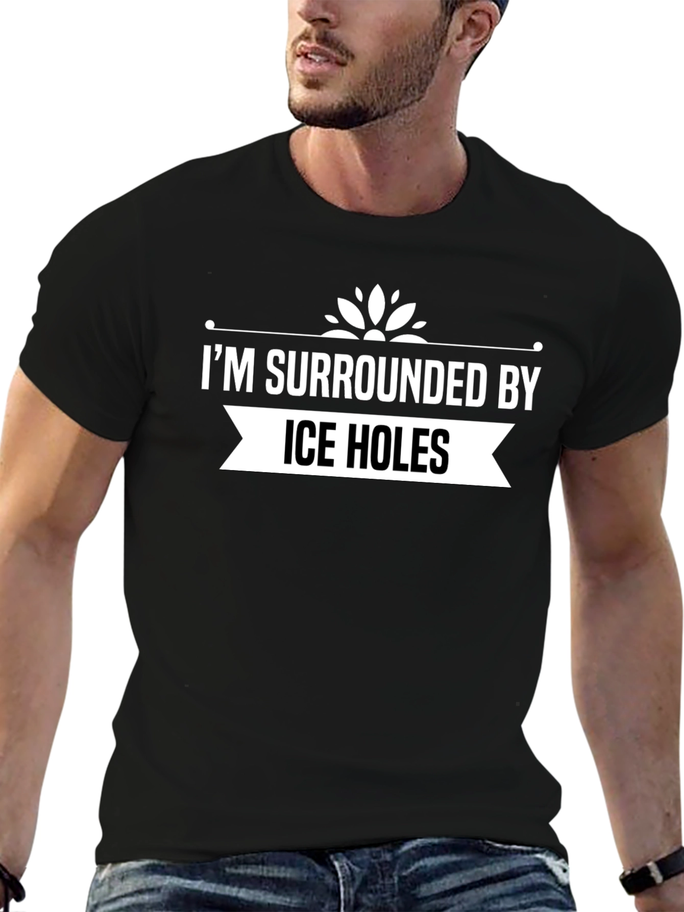 Im Surrounded by Ice Holes Black T-Shirt