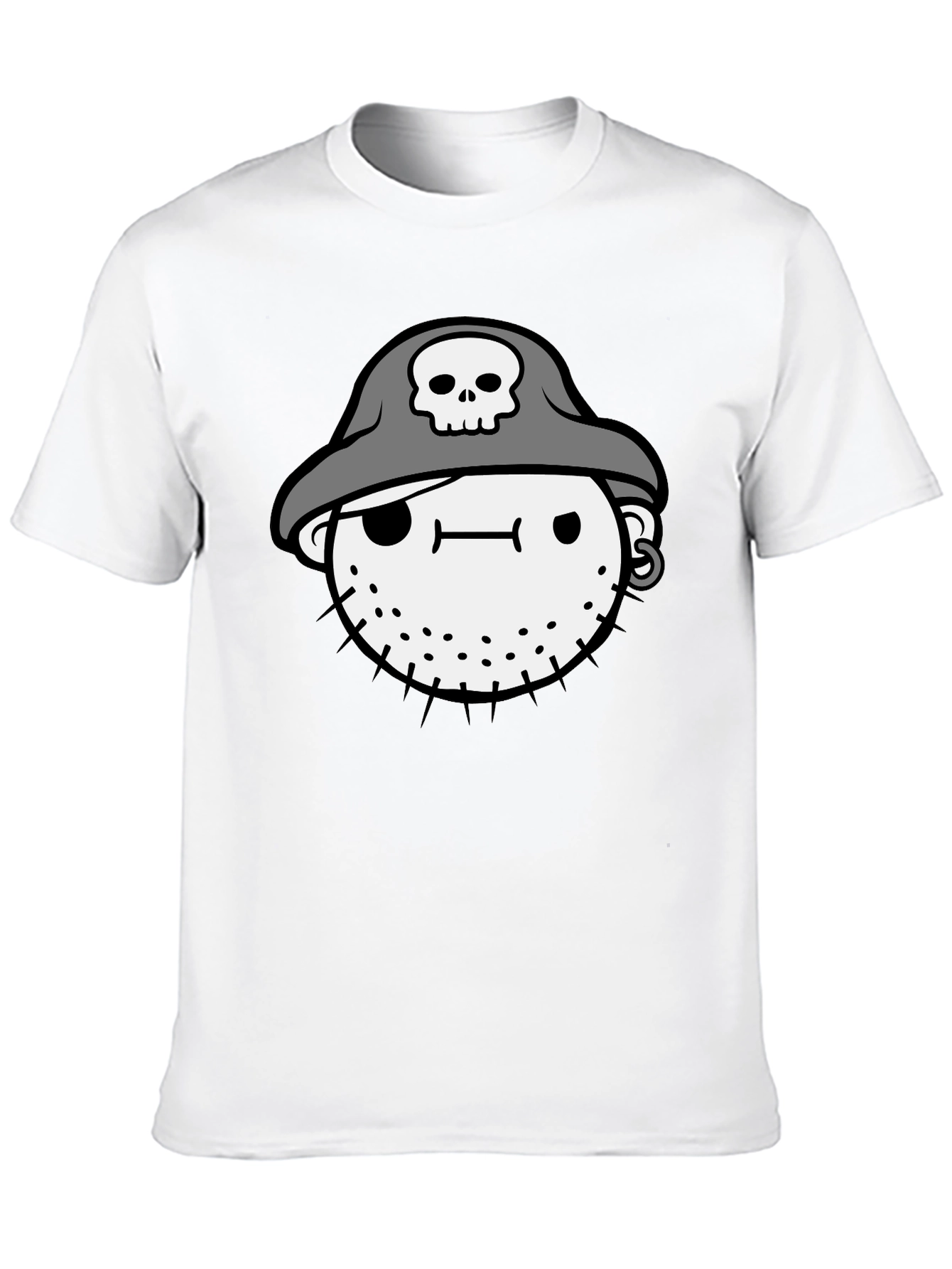 Pirate Face Graphic Black T-Shirt