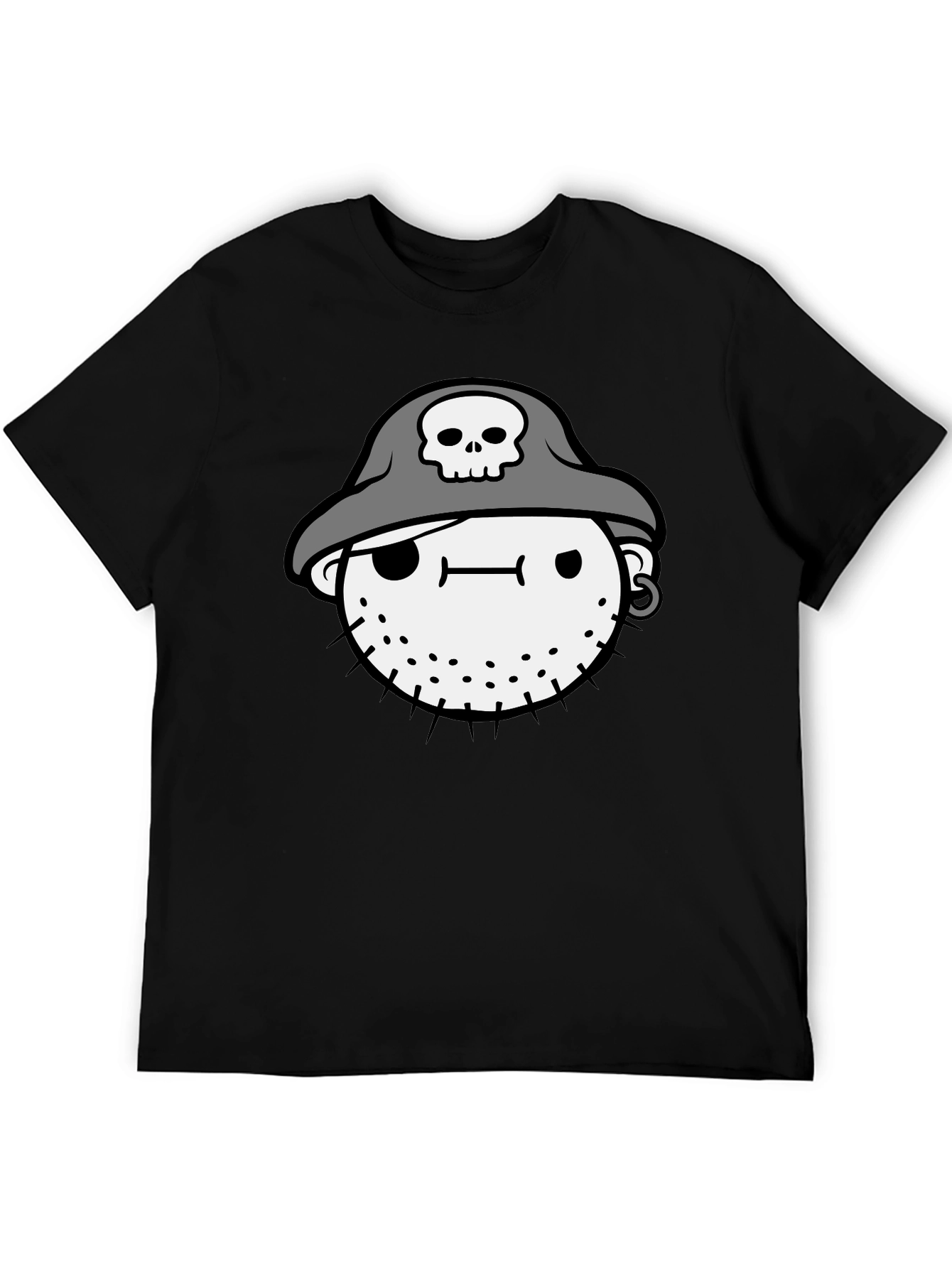 Pirate Face Graphic Black T-Shirt