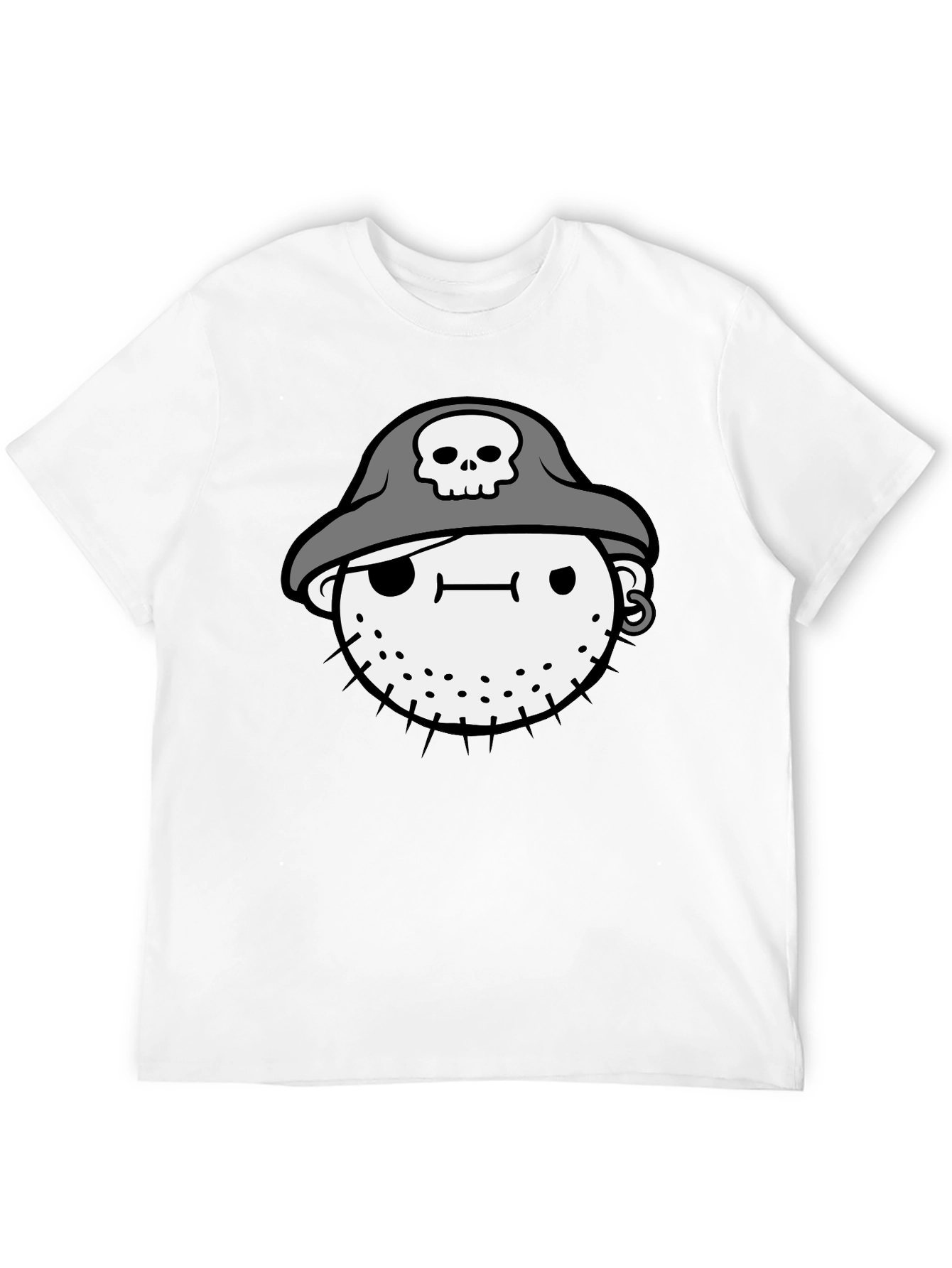 Pirate Face Graphic Black T-Shirt