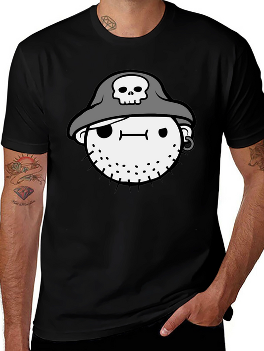 Pirate Face Graphic Black T-Shirt