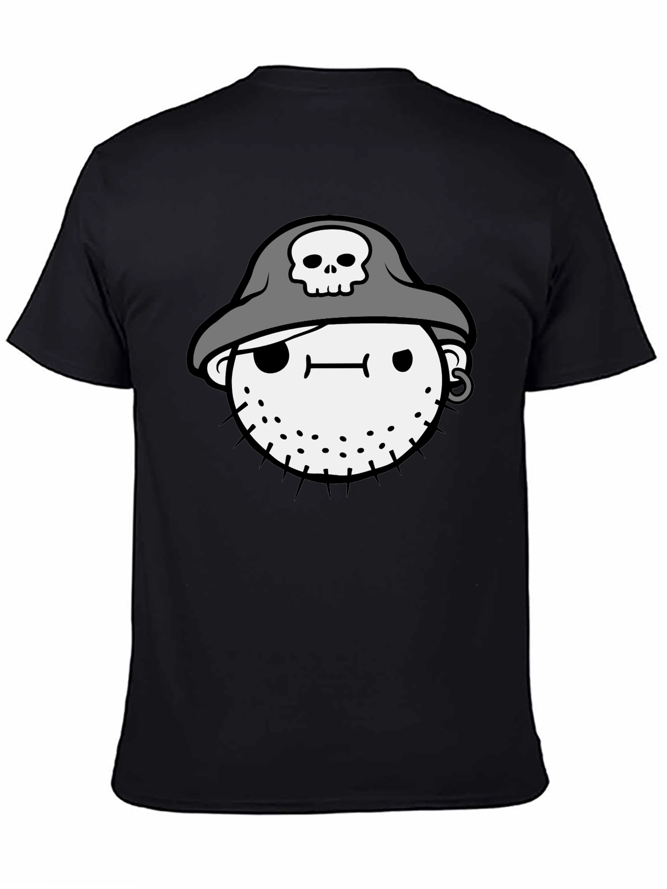 Pirate Face Graphic Black T-Shirt