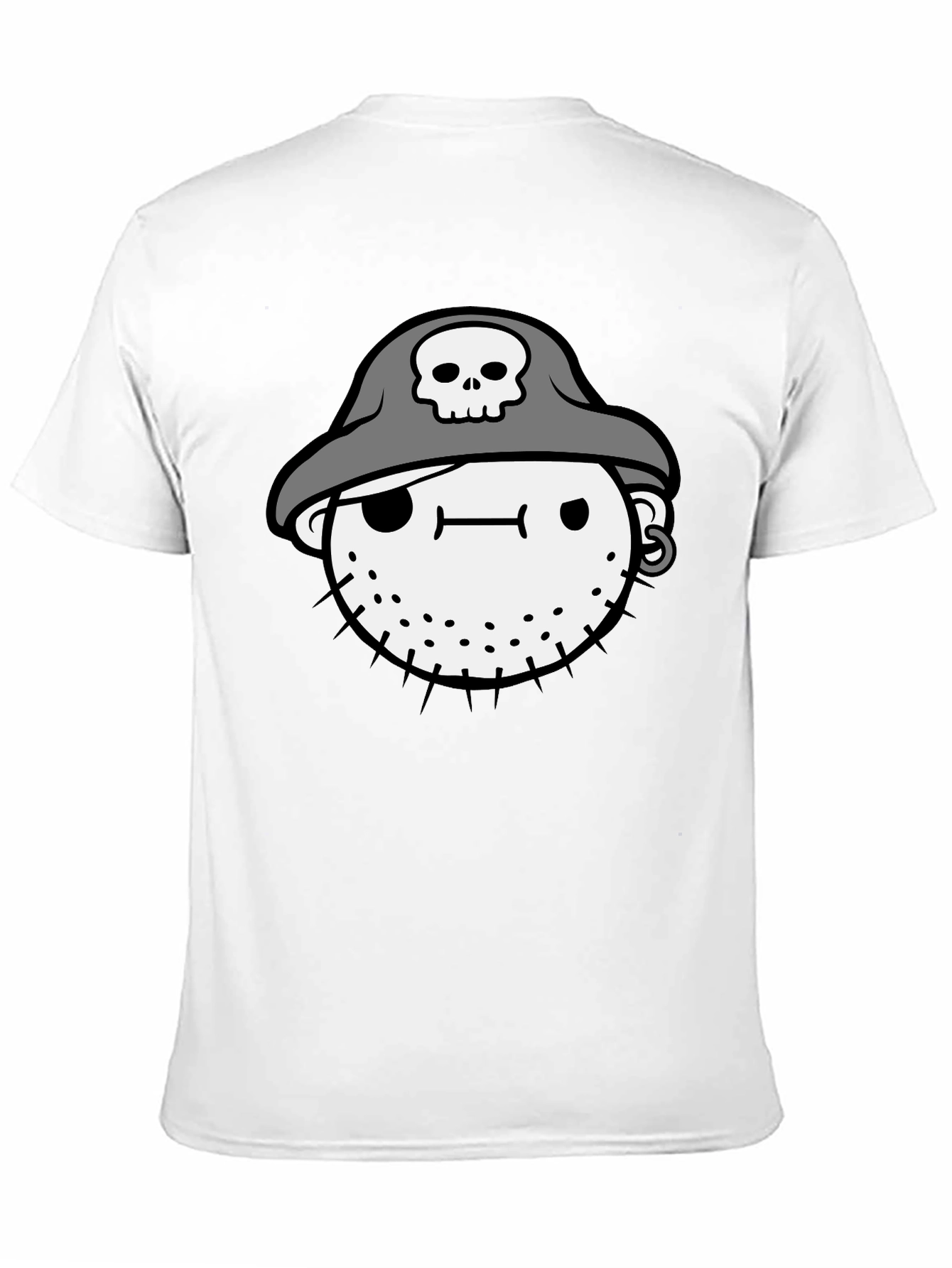 Pirate Face Graphic Black T-Shirt