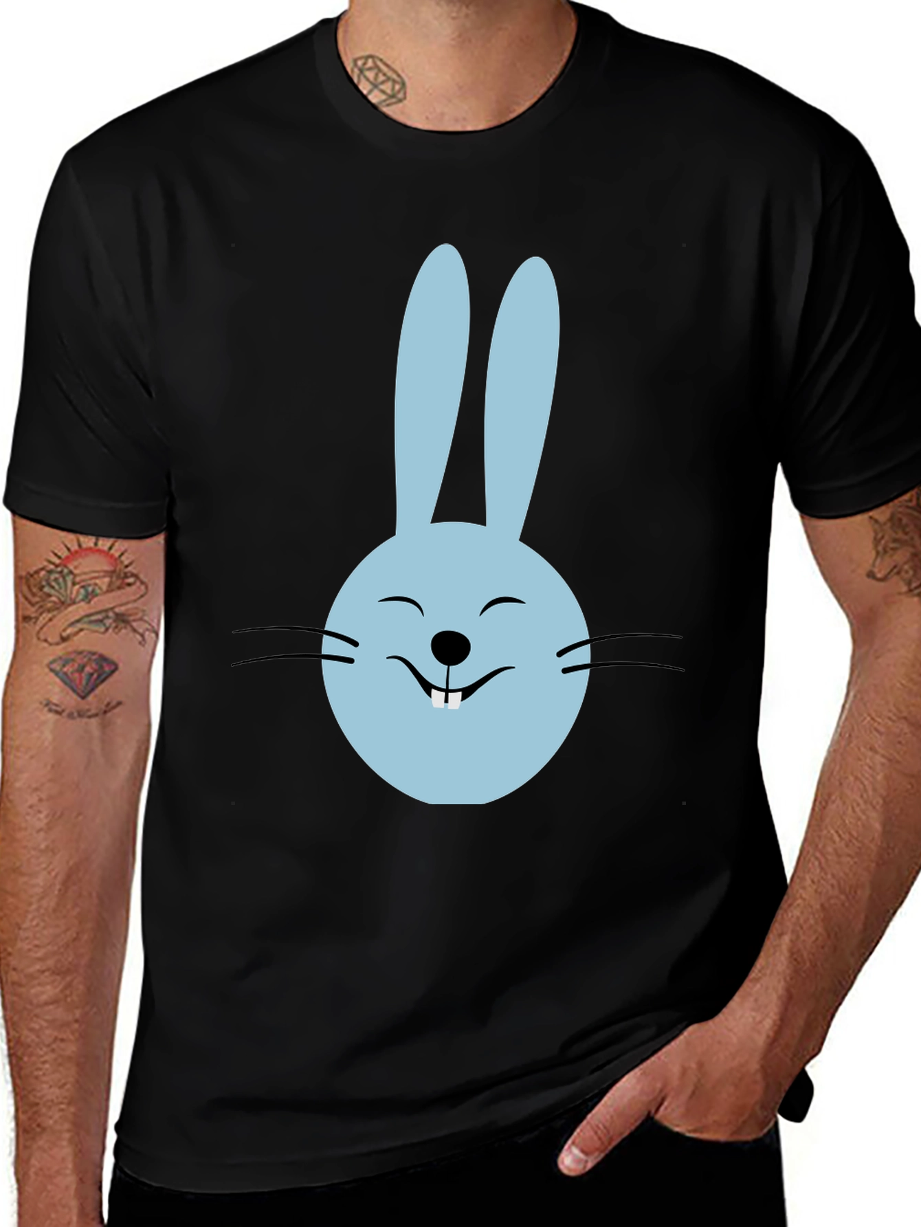 Bunny Face Graphic Tee - Cute & Casual