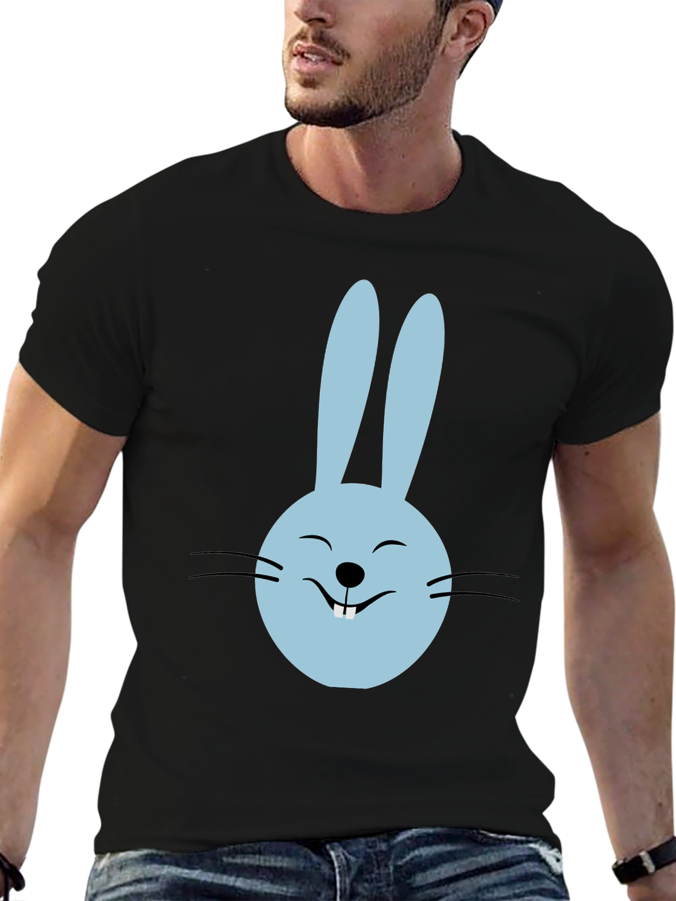 Bunny Face Graphic Tee - Cute & Casual