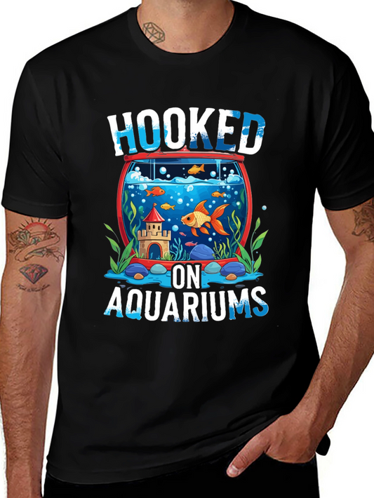 Hooked on Aquariums Black T-Shirt