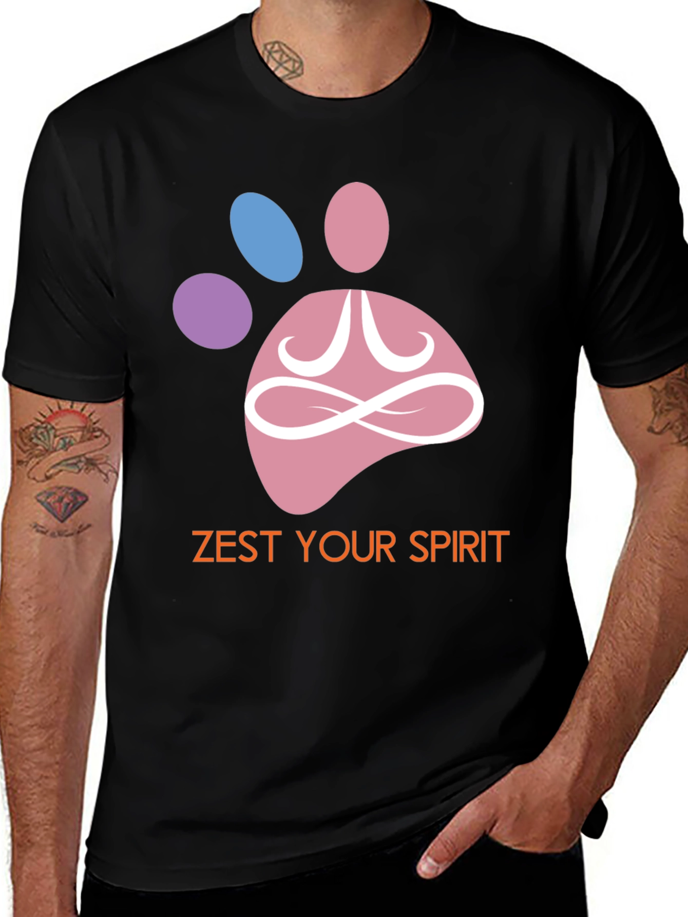 Zest Your Spirit T-Shirt - Zen Pet Paw Design