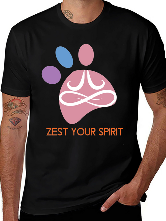 Zest Your Spirit T-Shirt - Zen Pet Paw Design